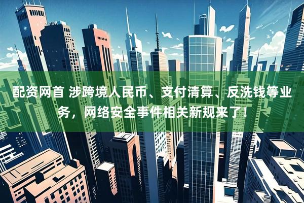配资网首 涉跨境人民币、支付清算、反洗钱等业务，网络安全事件相关新规来了！